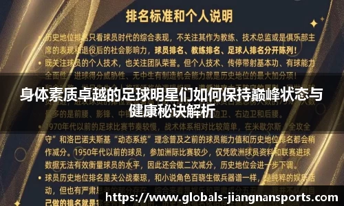 身体素质卓越的足球明星们如何保持巅峰状态与健康秘诀解析