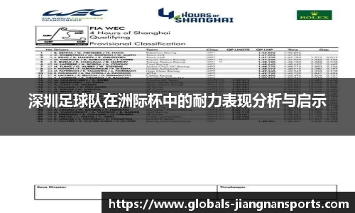 深圳足球队在洲际杯中的耐力表现分析与启示
